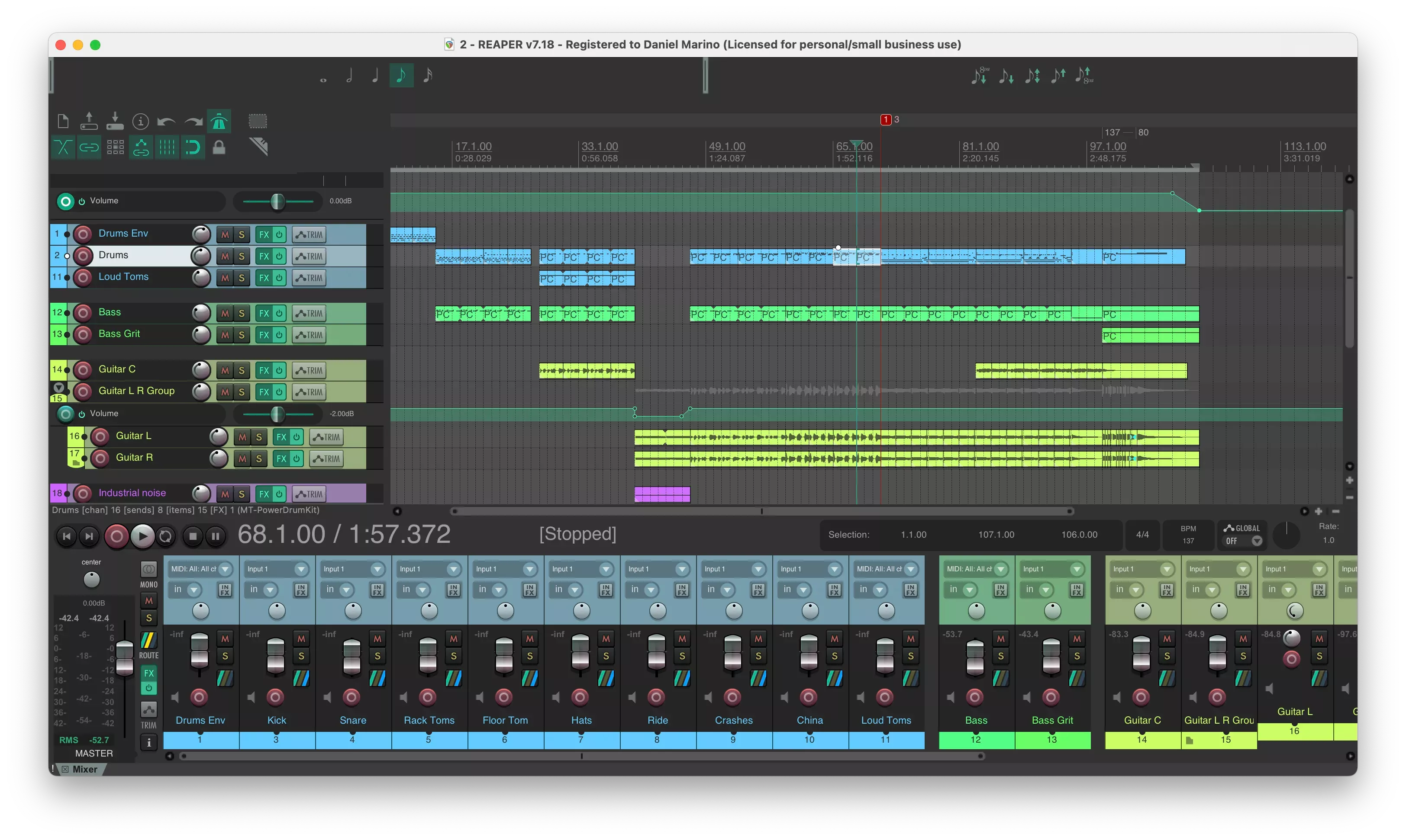 Screenshot Defrag in Reaper